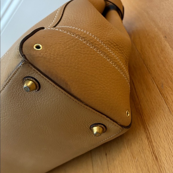 Coach Vintage Hampton Braided Pebbled Leather shoulder Bag tan Y2K Classic - Picture 14 of 16